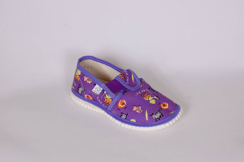 Detské školské papuče na gumičku - safari